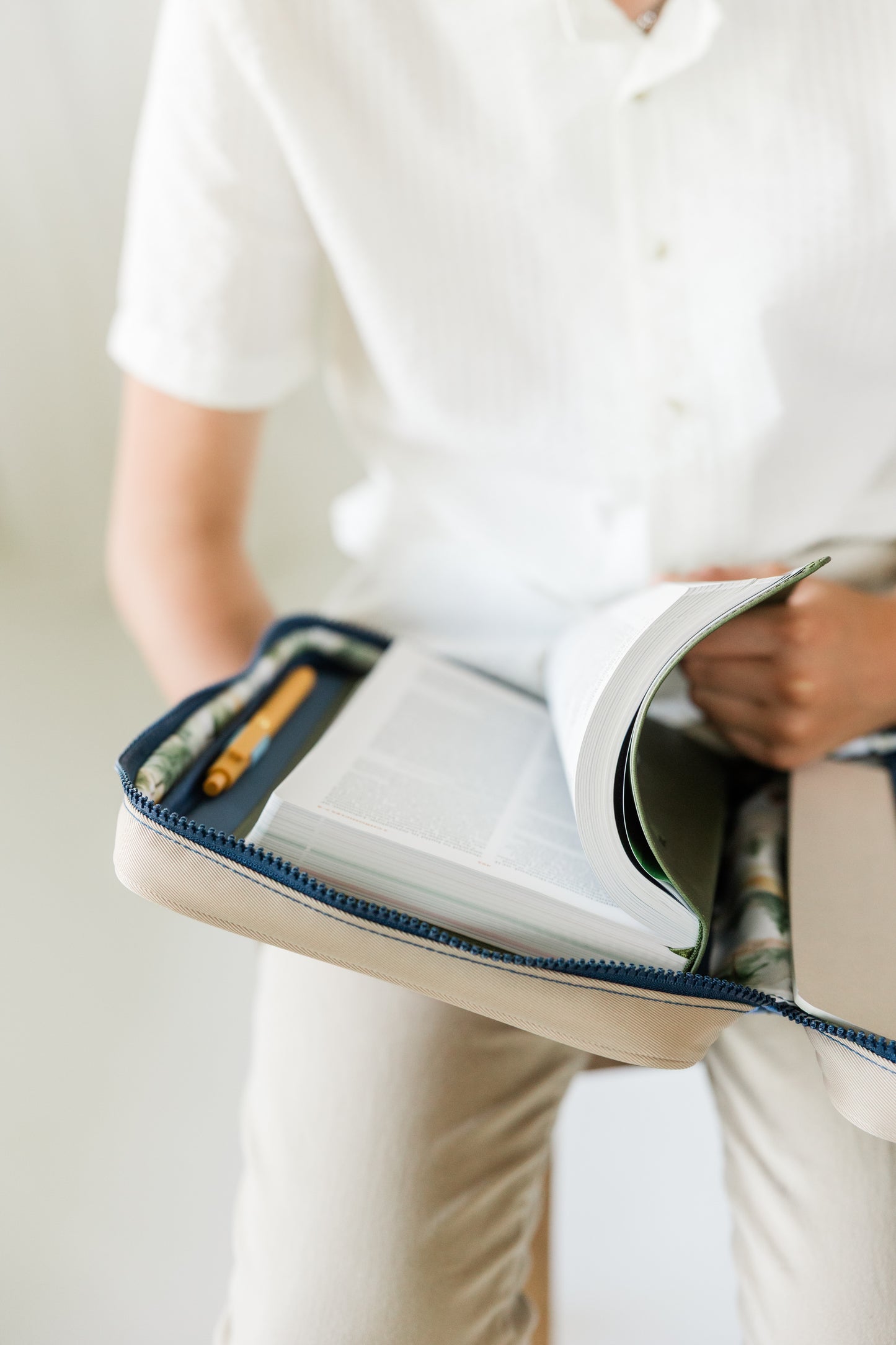 BOY "EXPLORER" Bible Case, Color-block Kid Bible Cover, Water-resistant, Explorer screen-print