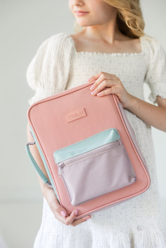 GIRL "A New Creation" Bible Case, Color-block Kid Bible Cover, Water-resistant, Butterfly screen-print