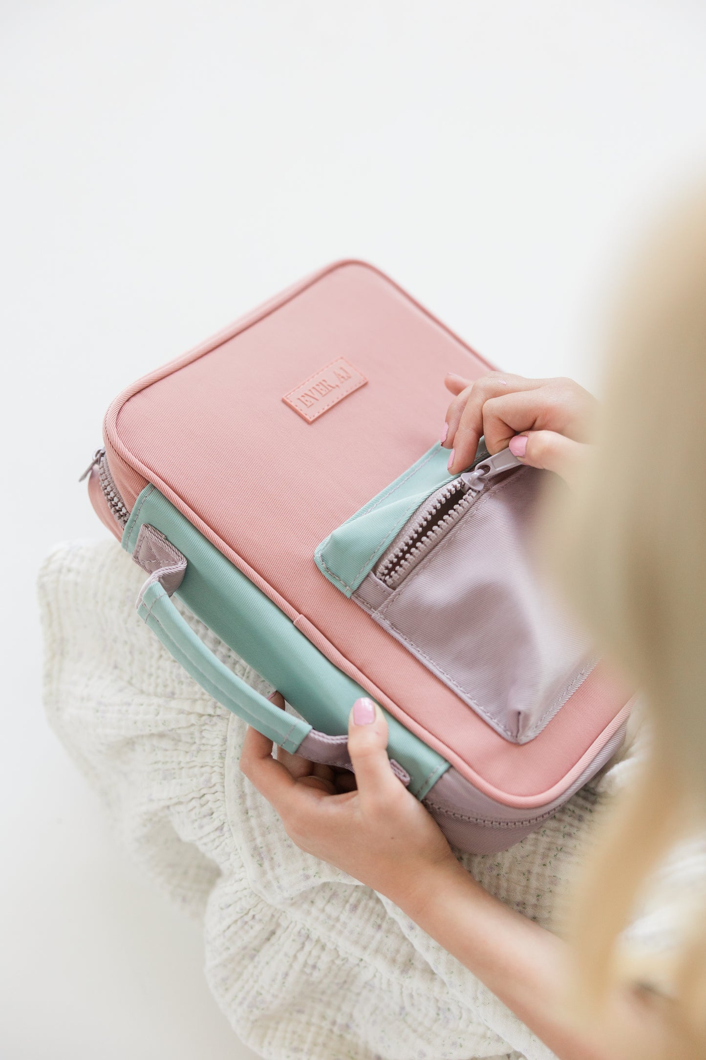 GIRL "A New Creation" Bible Case, Color-block Kid Bible Cover, Water-resistant, Butterfly screen-print