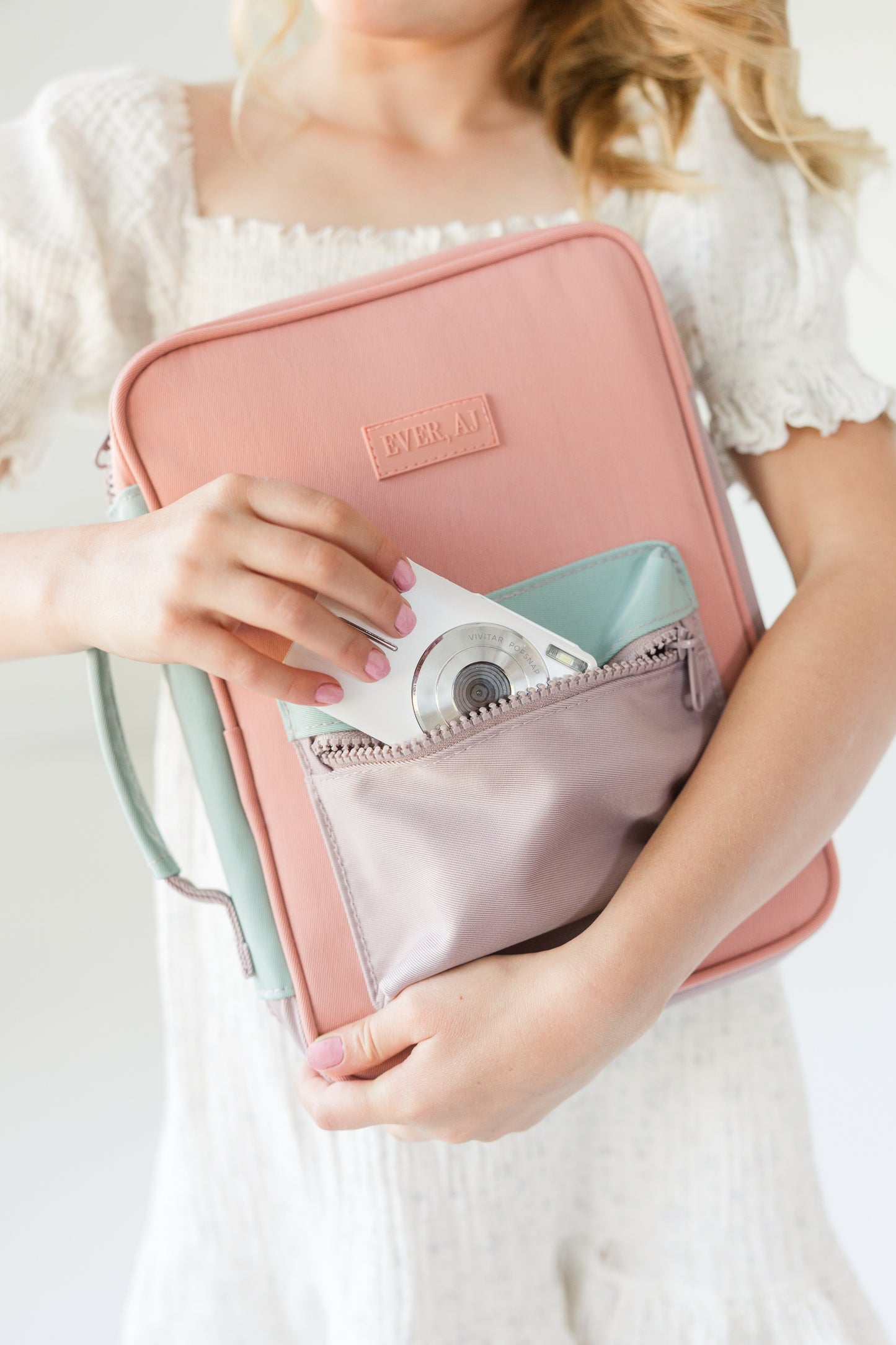 GIRL "A New Creation" Bible Case, Color-block Kid Bible Cover, Water-resistant, Butterfly screen-print