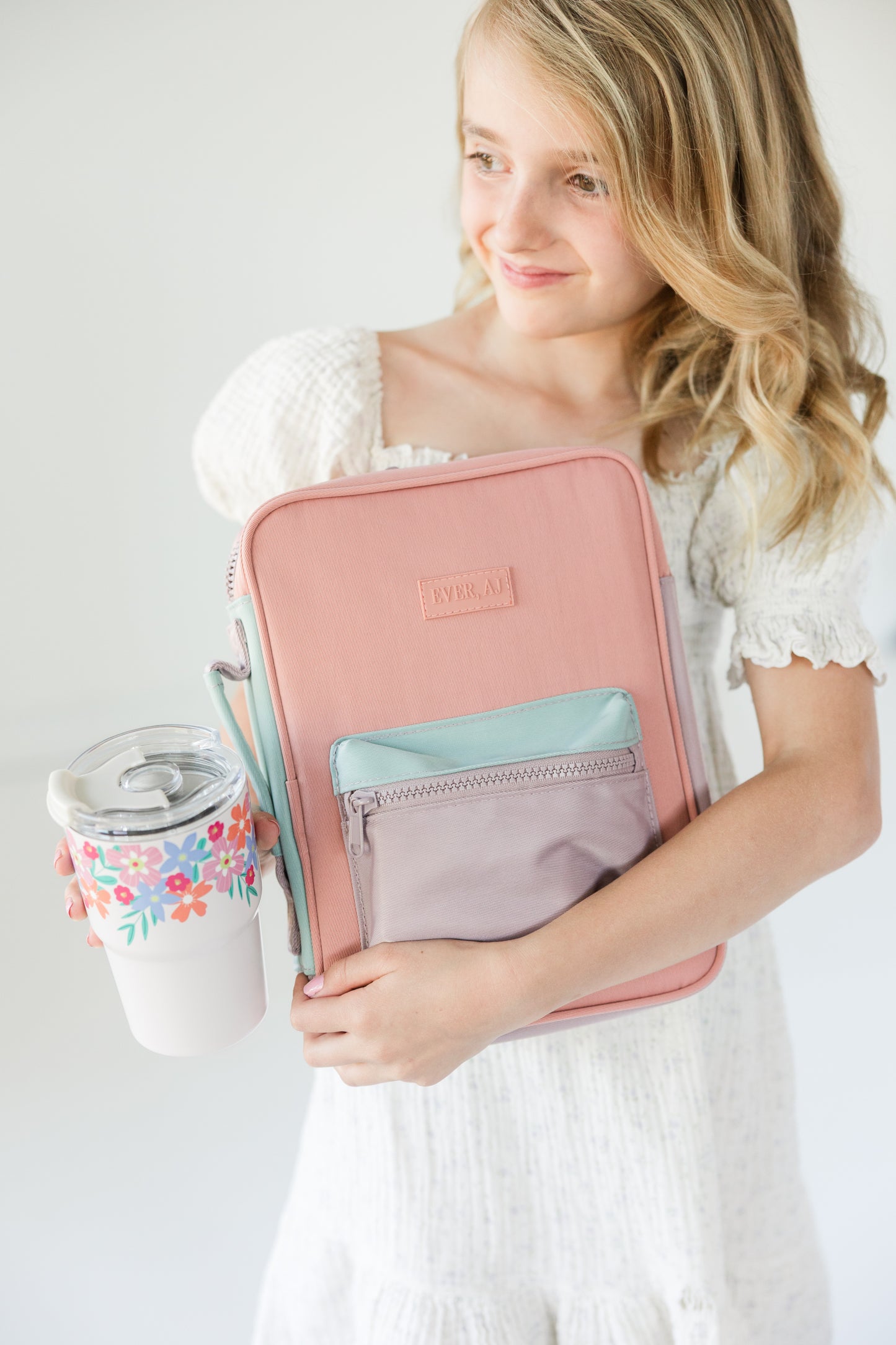 GIRL "A New Creation" Bible Case, Color-block Kid Bible Cover, Water-resistant, Butterfly screen-print