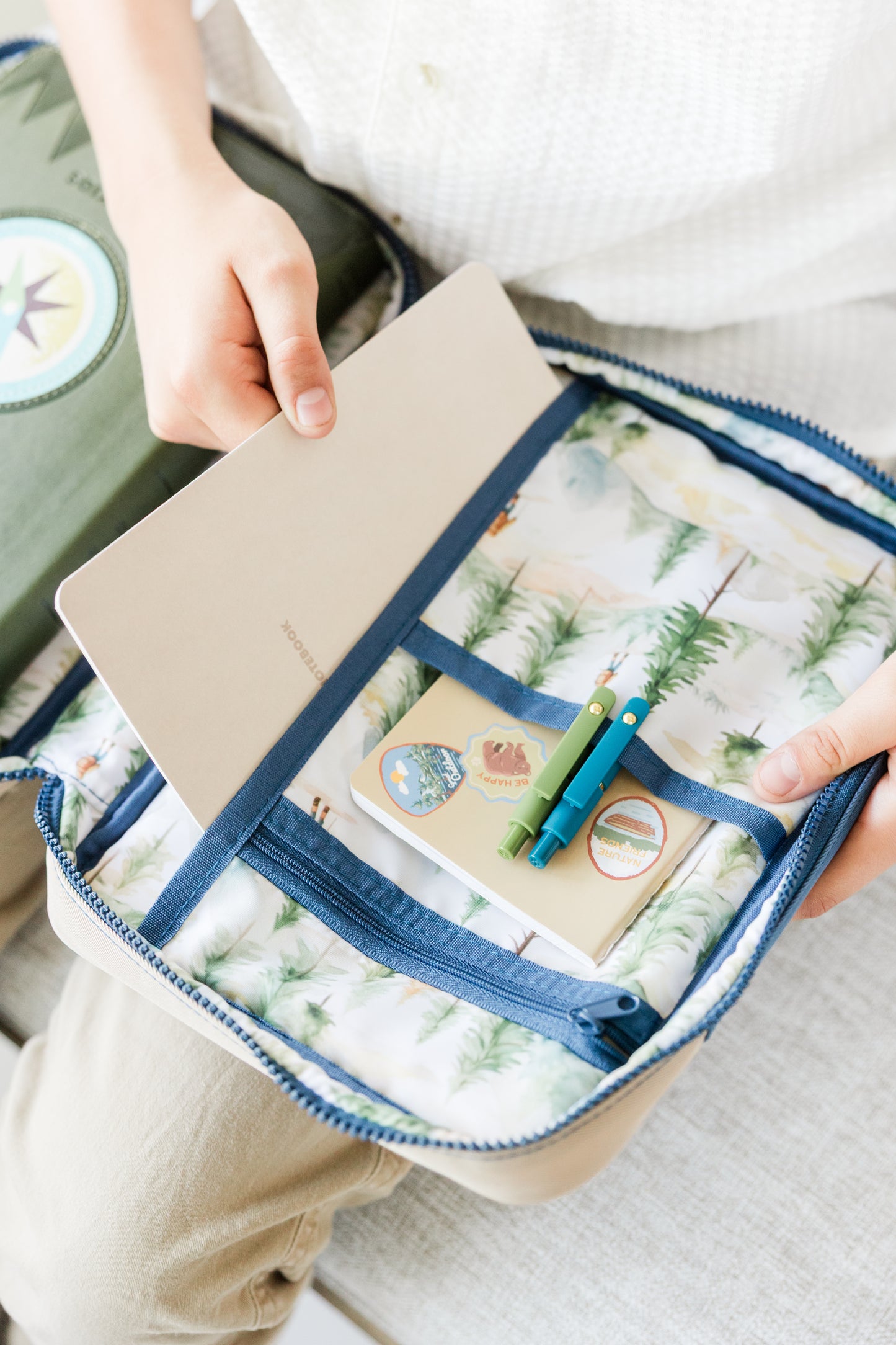 BOY "EXPLORER" Bible Case, Color-block Kid Bible Cover, Water-resistant, Explorer screen-print