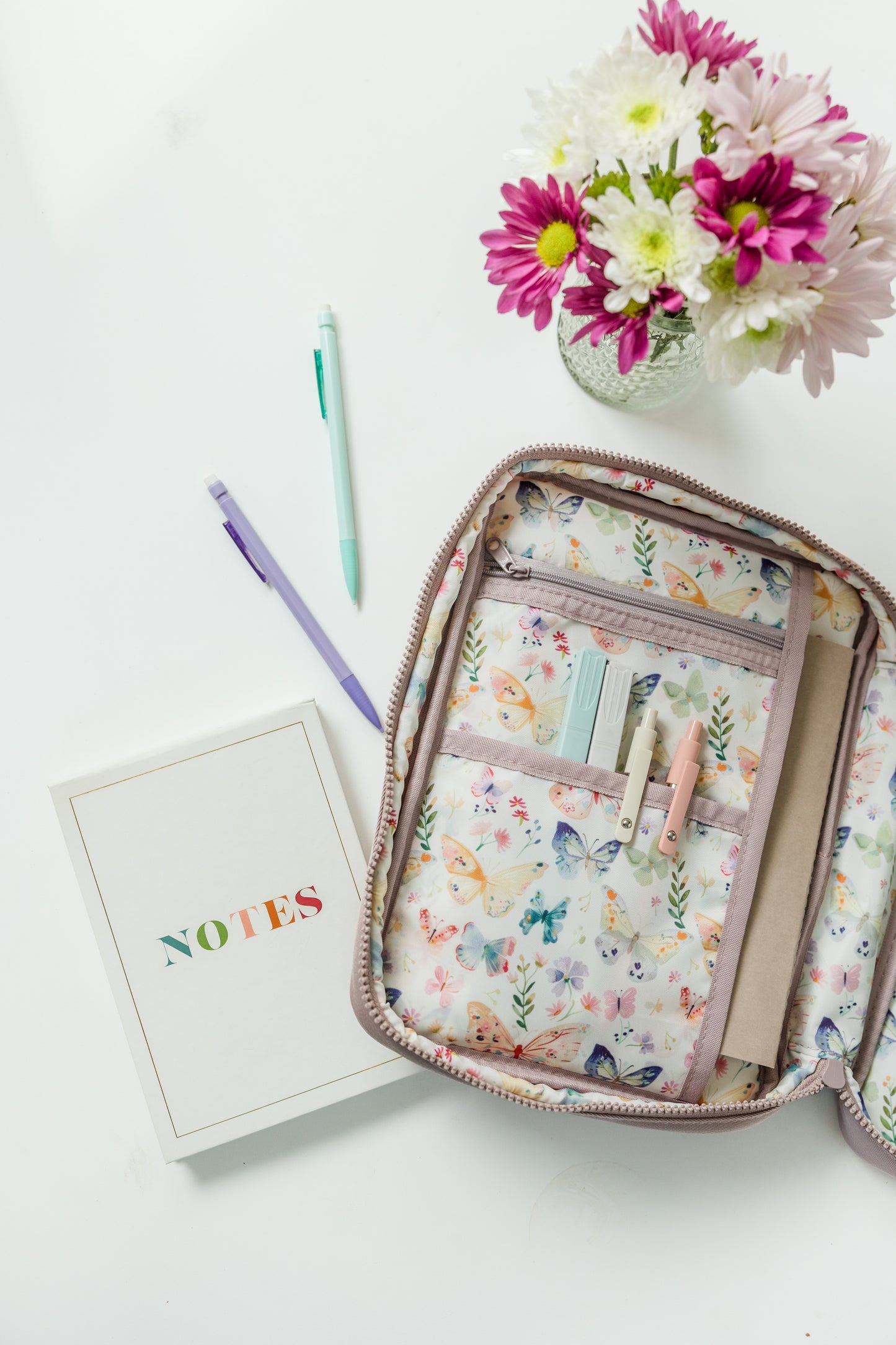 GIRL "A New Creation" Bible Case, Color-block Kid Bible Cover, Water-resistant, Butterfly screen-print