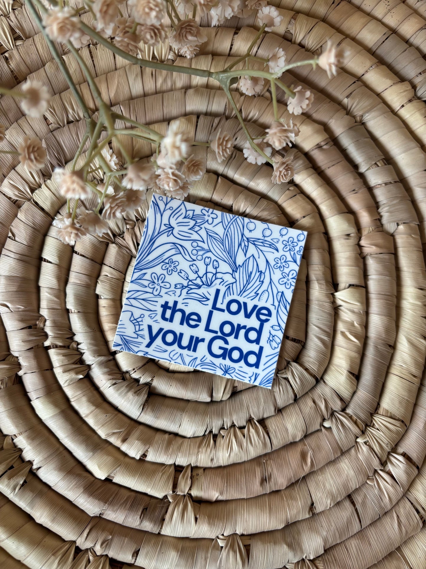 Faith & Scripture Sticker – Christian Stickers for Bible Journals, Laptop & Gifts, Love the Lord your God