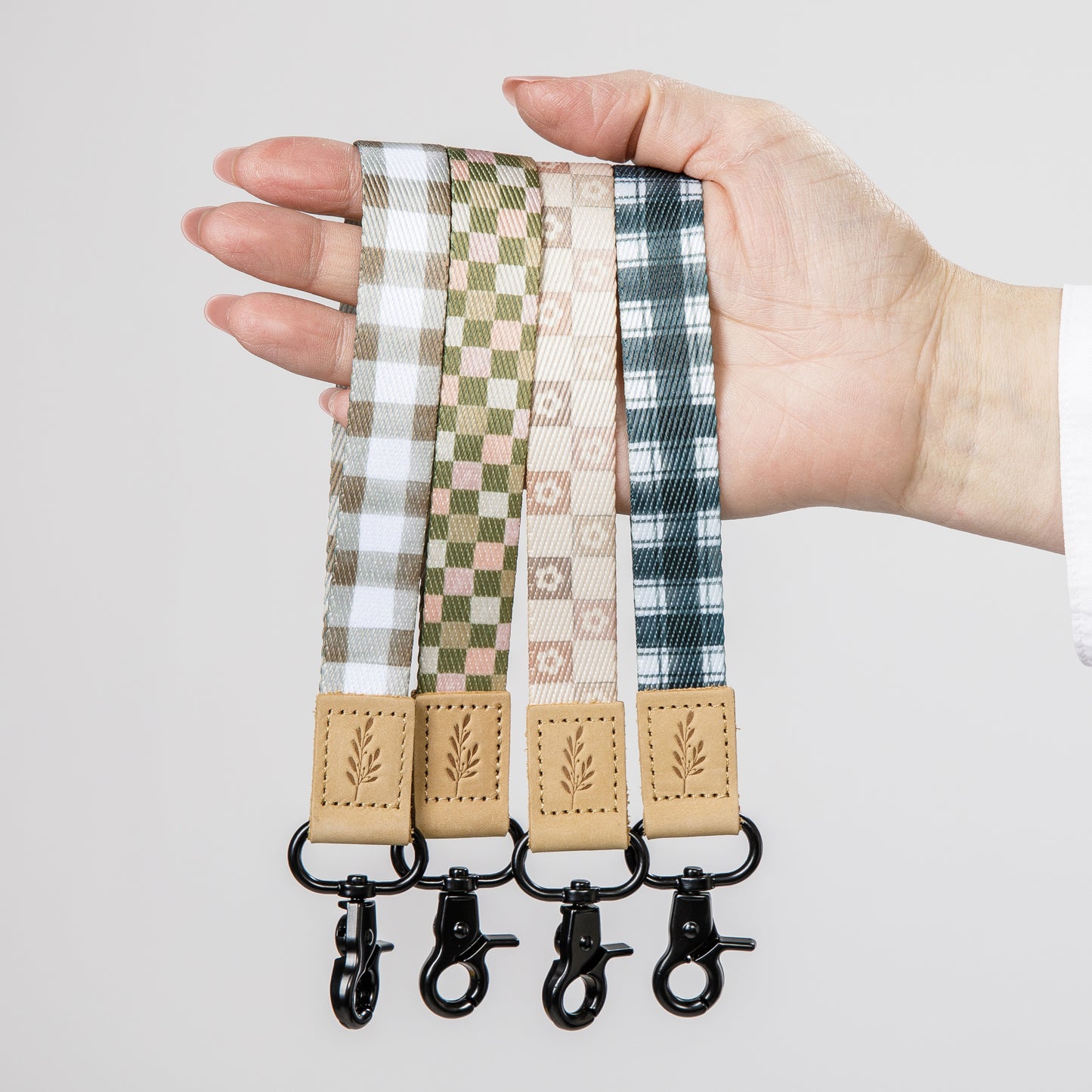 Wristlet Keychain (Brown Checkered)