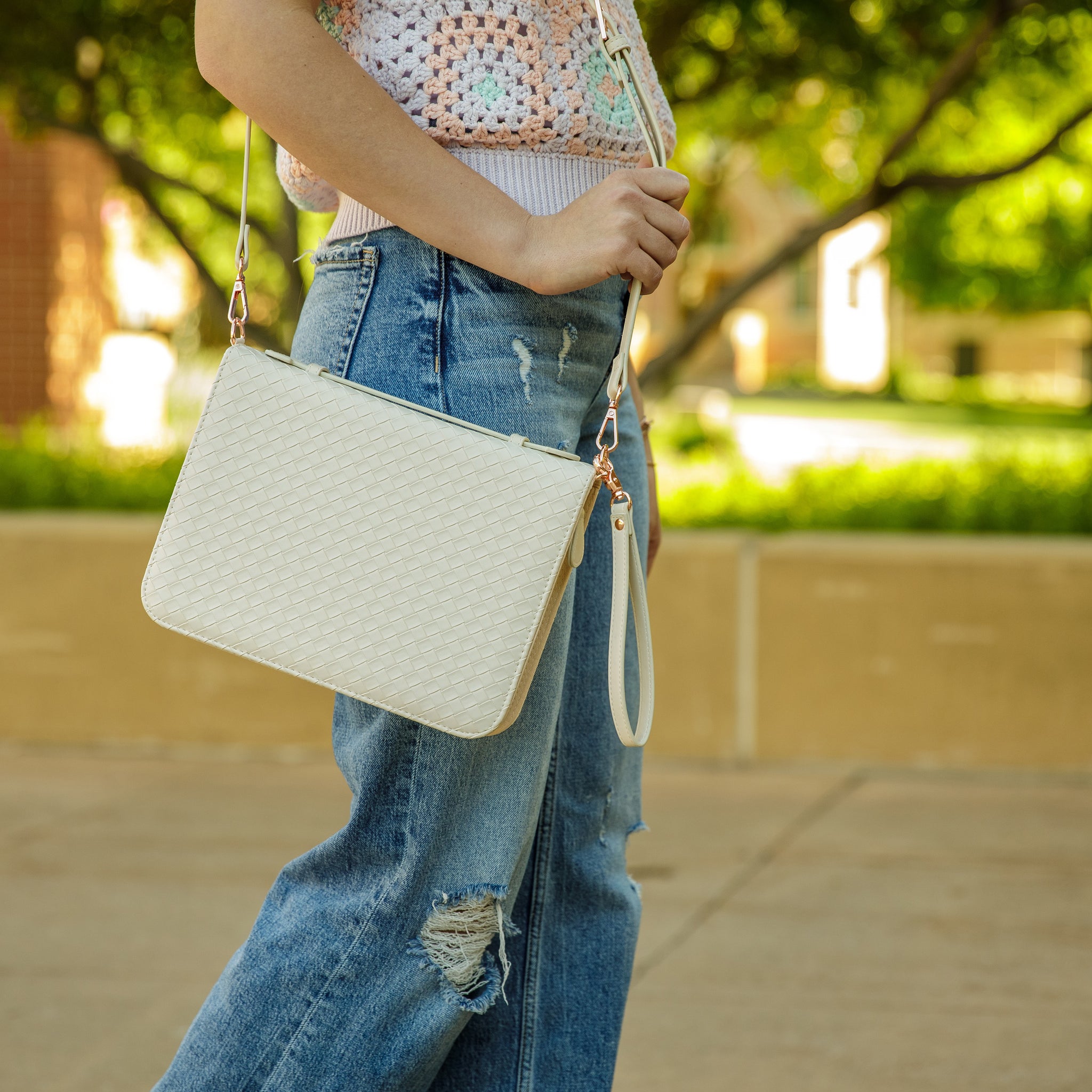 Weave Crossbody Bible Cases