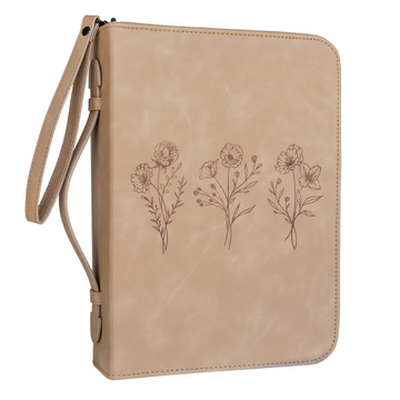 LIMITED HOLIDAY STOCK! Floral Trio Bible Case, Debossed