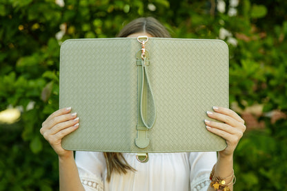 (Wholesale) Weave Bible Case, Crossbody SAGE