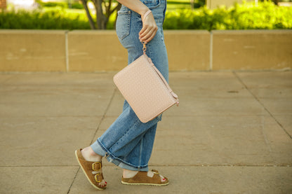 Weave Bible Case, Crossbody (Blush)