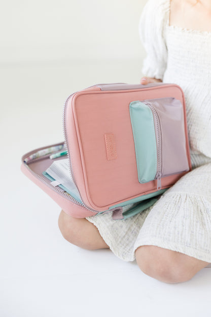 GIRL "A New Creation" Bible Case, Color-block Kid Bible Cover, Water-resistant, Butterfly screen-print