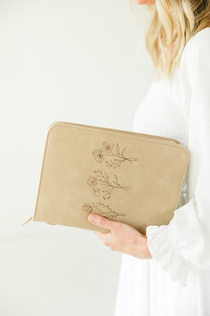 (Wholesale) Floral Trio Bible Case, Debossed