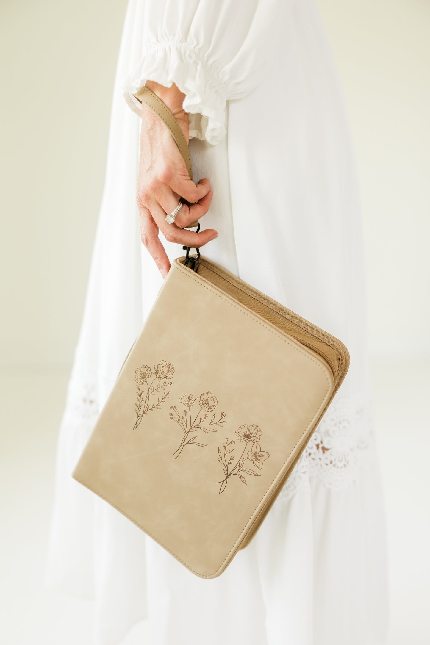 (Wholesale) Floral Trio Bible Case, Debossed