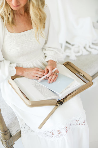 Floral Trio Bible Case, Vegan Leather, Heat-stamped Debossed