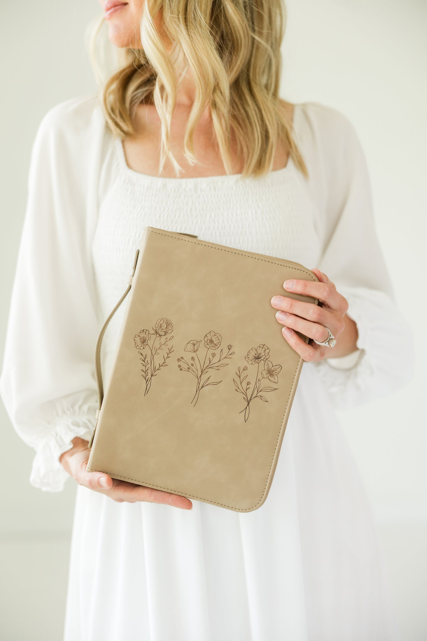 (Wholesale) Floral Trio Bible Case, Debossed