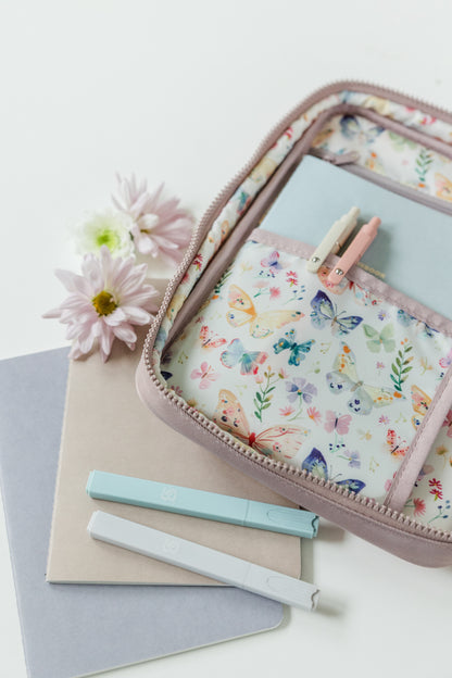 GIRL "A New Creation" Bible Case, Color-block Kid Bible Cover, Water-resistant, Butterfly screen-print