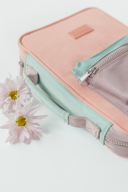 GIRL "A New Creation" Bible Case, Color-block Kid Bible Cover, Water-resistant, Butterfly screen-print