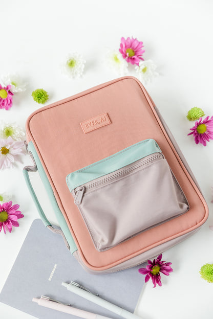 GIRL "A New Creation" Bible Case, Color-block Kid Bible Cover, Water-resistant, Butterfly screen-print