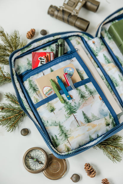 BOY "EXPLORER" Bible Case, Color-block Kid Bible Cover, Water-resistant, Explorer screen-print