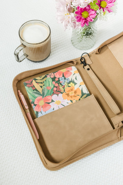 Floral Trio Bible Case, Vegan Leather, Heat-stamped Debossed