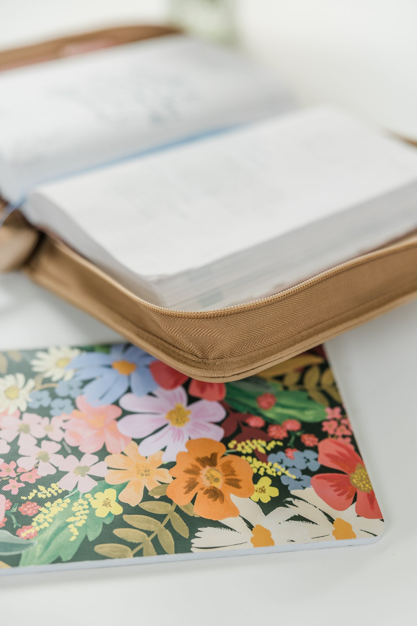 Floral Trio Bible Case, Debossed