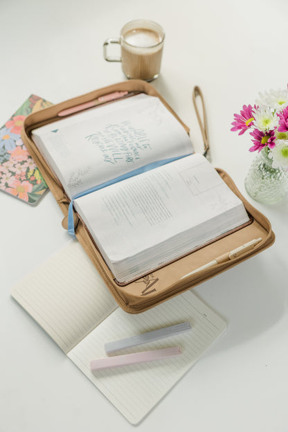 SALE! Single Floral Bible Case, Vegan Leather, Heat-Stamp-Debossed