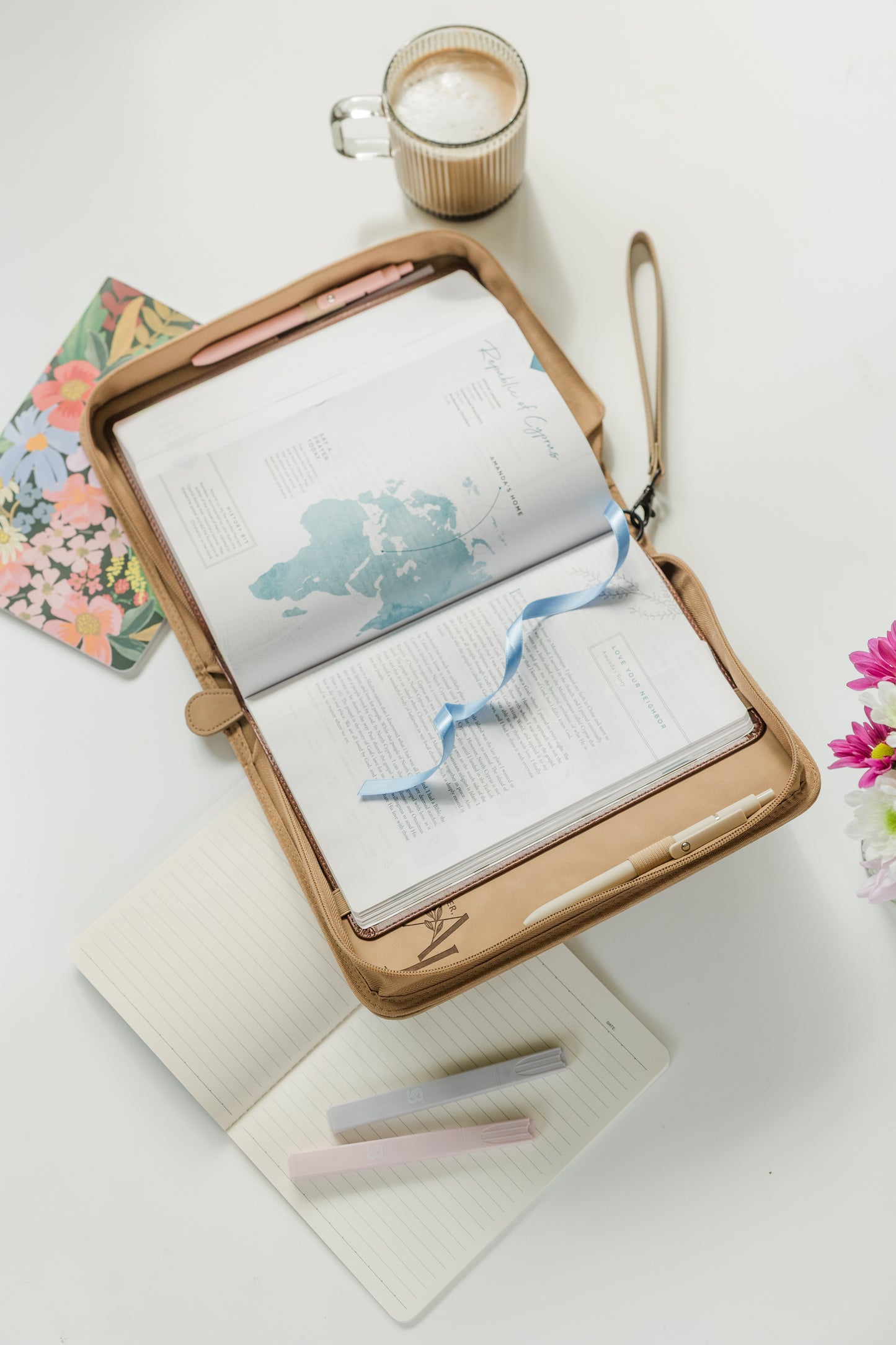 (Wholesale) Floral Trio Bible Case, Debossed