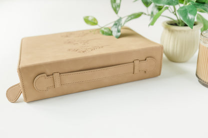 Floral Trio Bible Case, Vegan Leather, Heat-stamped Debossed