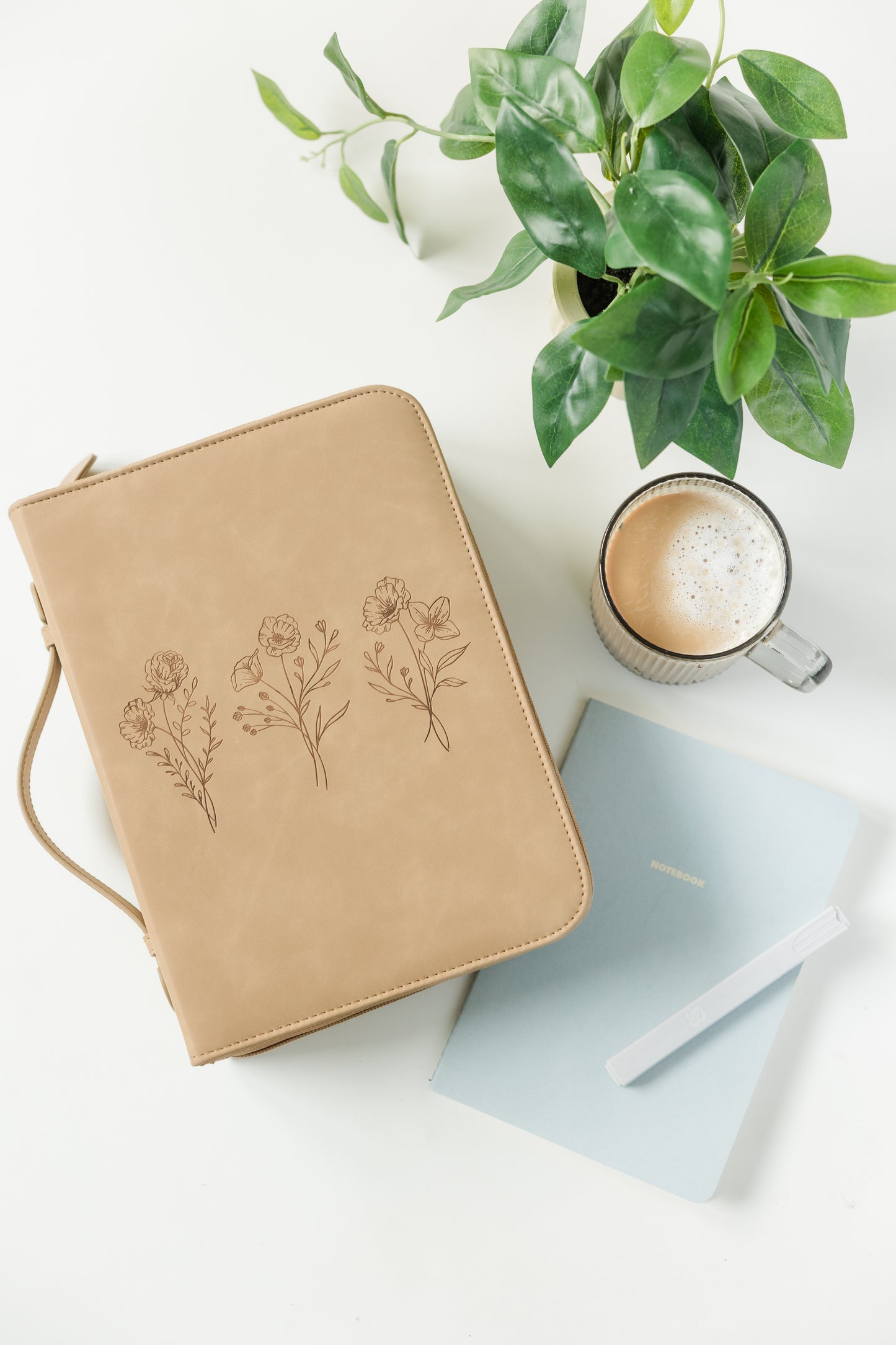 Floral Trio Bible Case, Debossed