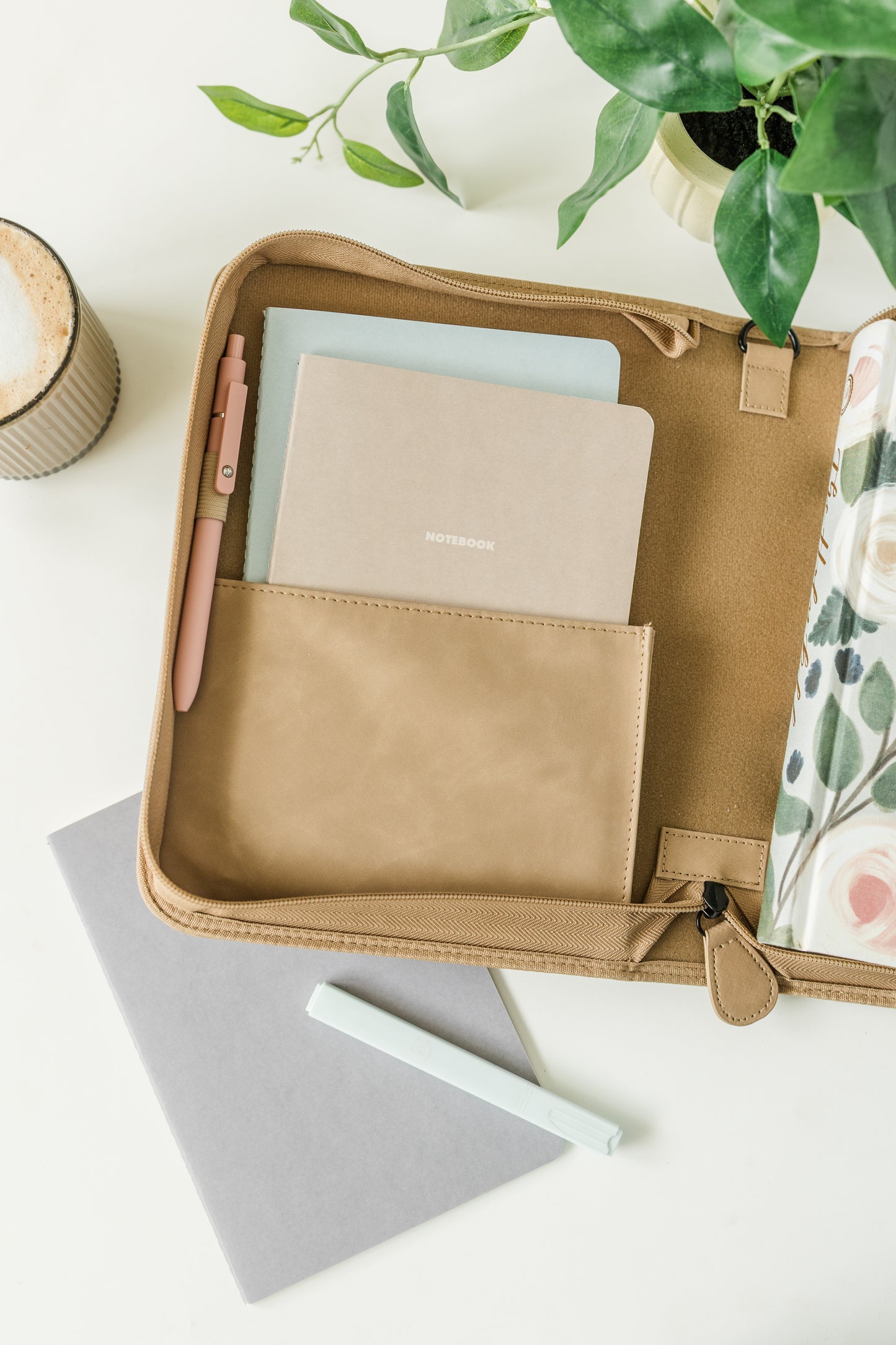 (Wholesale) Floral Trio Bible Case, Debossed