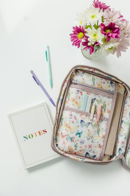 GIRL "A New Creation" Bible Case, Color-block Kid Bible Cover, Water-resistant, Butterfly screen-print