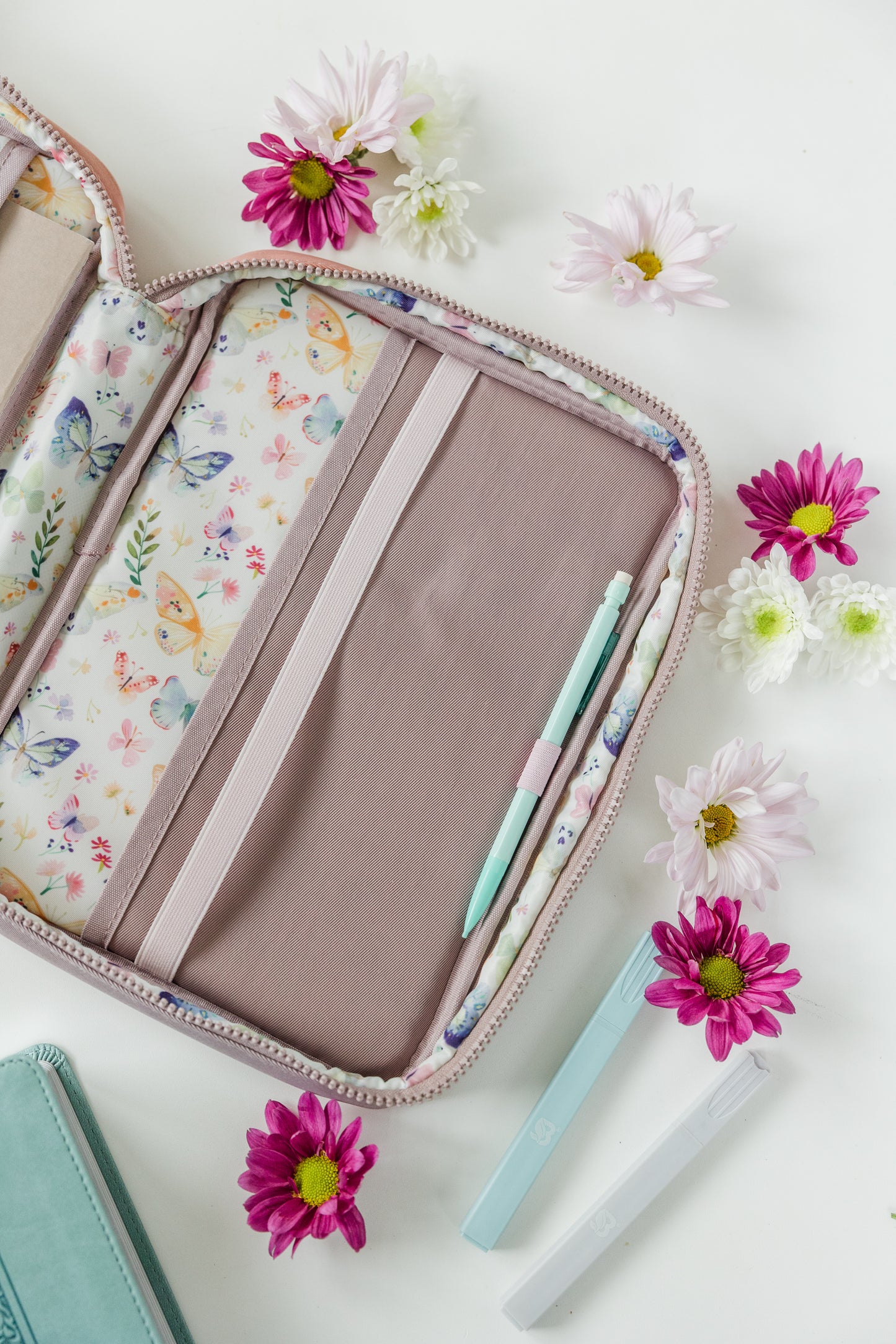 GIRL "A New Creation" Bible Case, Color-block Kid Bible Cover, Water-resistant, Butterfly screen-print