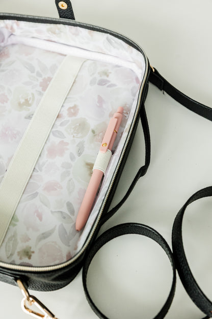 (Wholesale) BLACK Bible Bag Crossbody, Bible Cover, BLACK