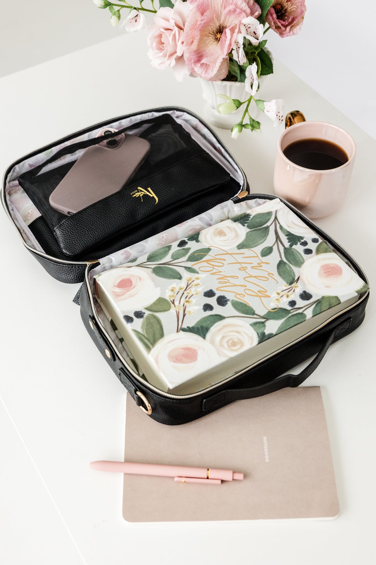 (Wholesale) BLACK Bible Bag Crossbody, Bible Cover, BLACK