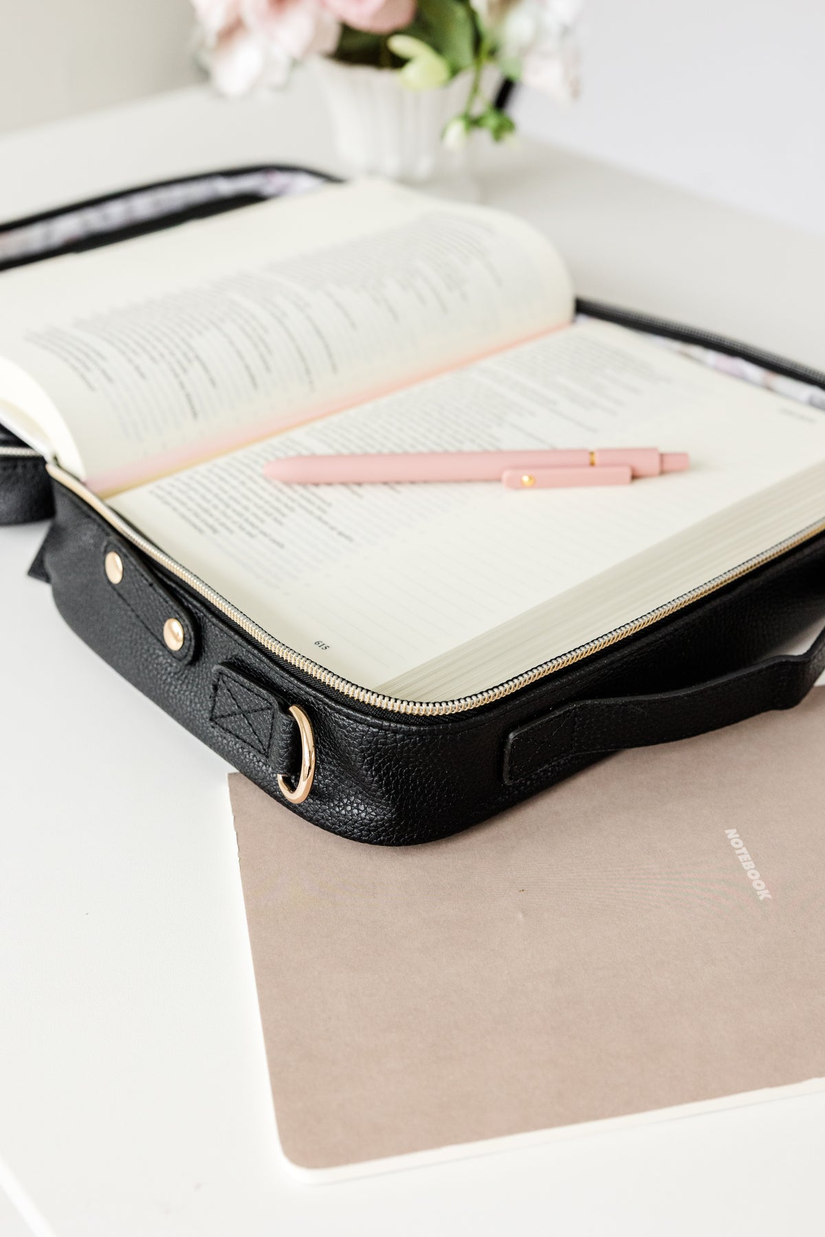 (Wholesale) BLACK Bible Bag Crossbody, Bible Cover, BLACK
