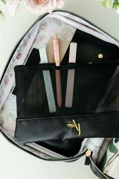 (Wholesale) BLACK Bible Bag Crossbody, Bible Cover, BLACK