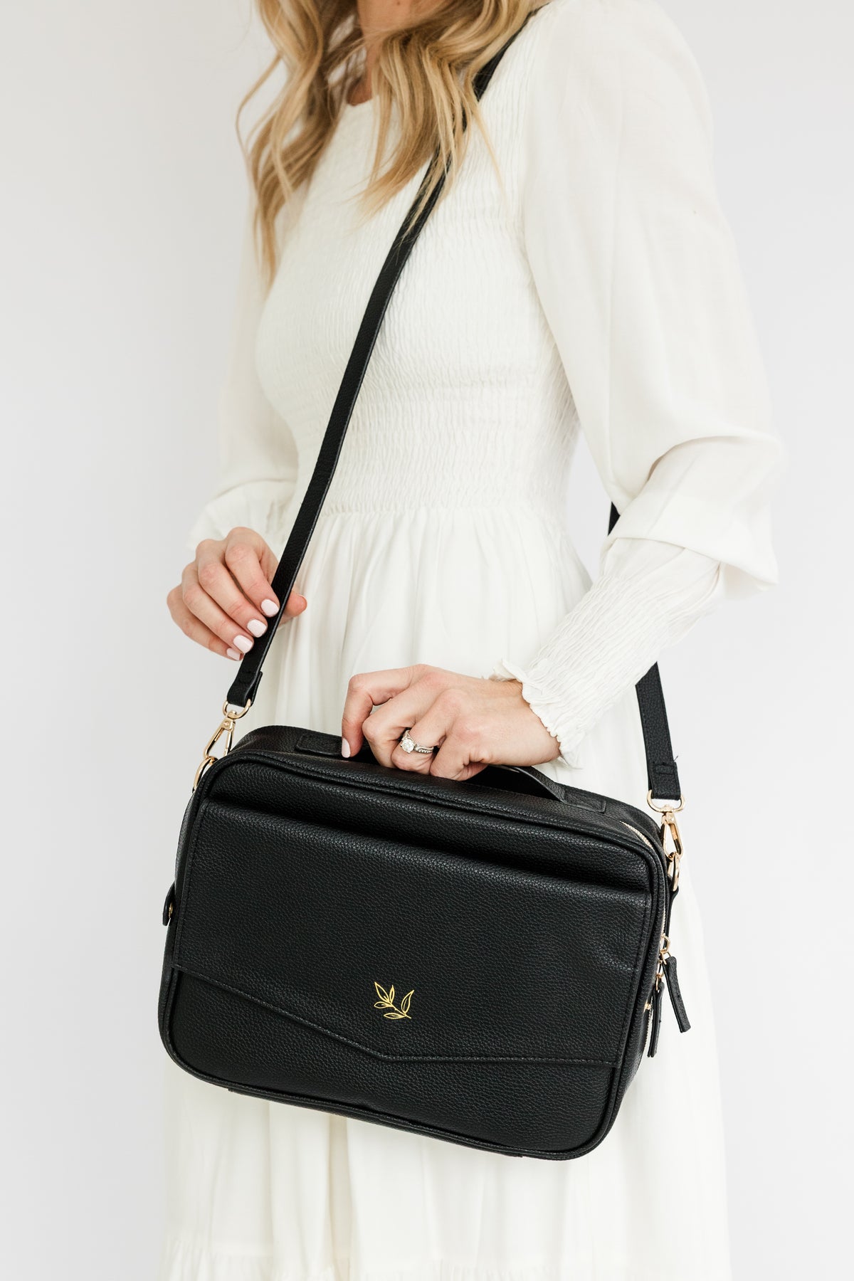 (Wholesale) BLACK Bible Bag Crossbody, Bible Cover, BLACK