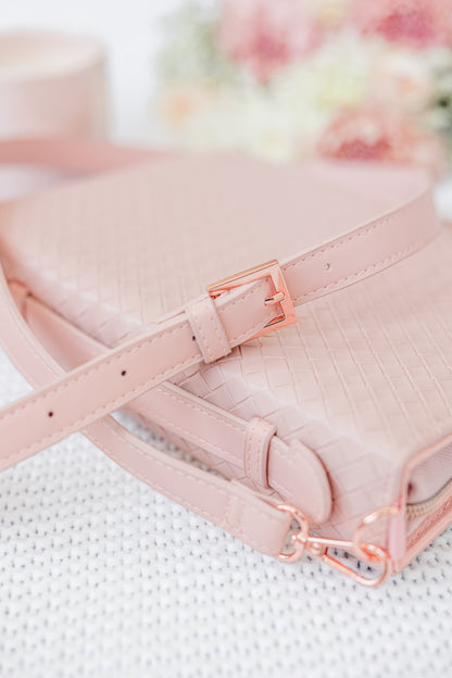 (Wholesale) Weave Bible Case, Crossbody BLUSH