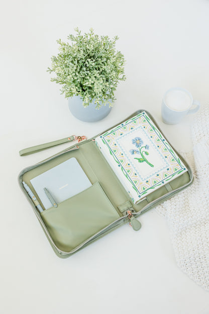 Sage Weave Bible Case, Crossbody, Sage