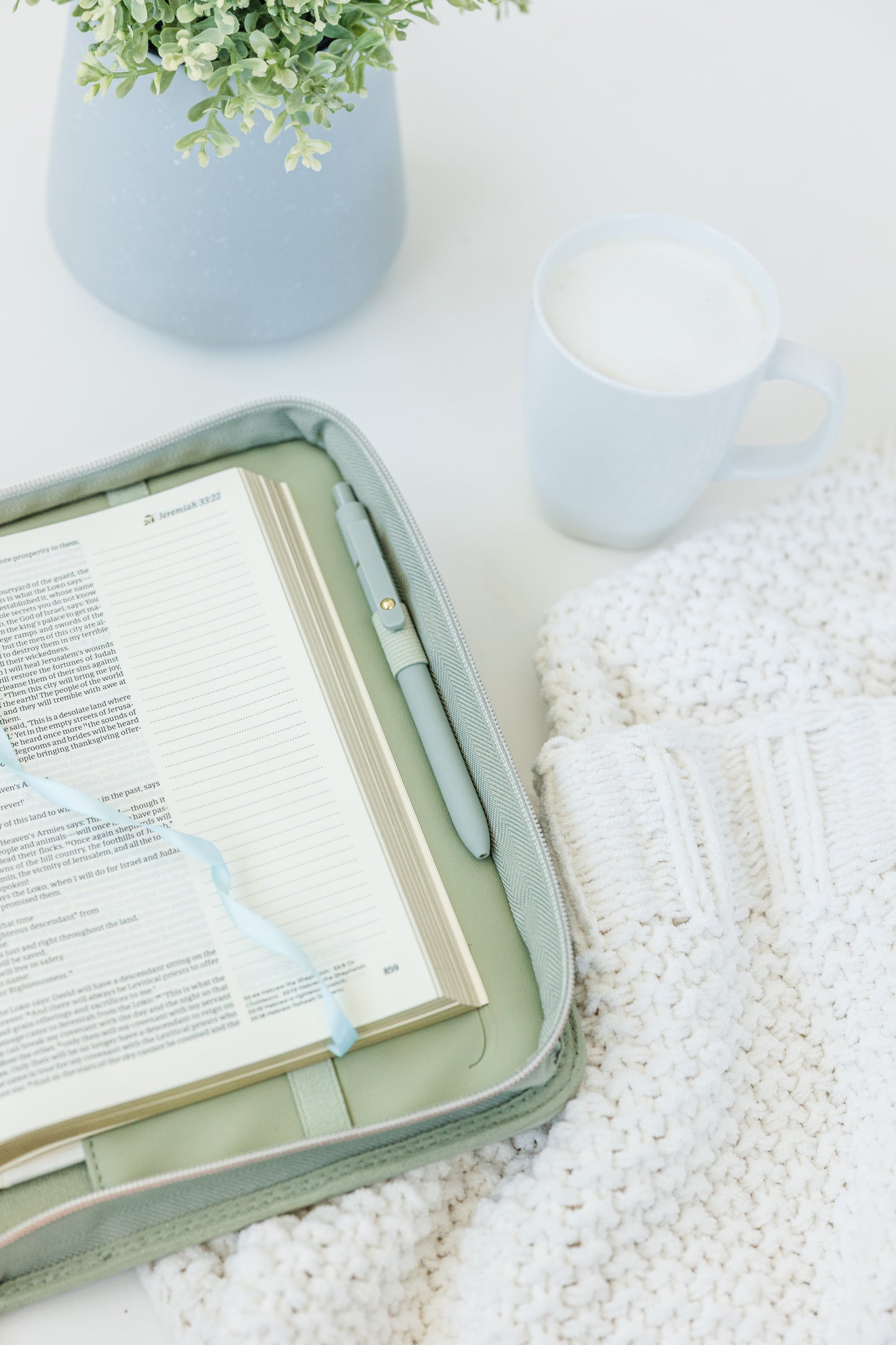 Sage Weave Bible Case, Crossbody, Sage