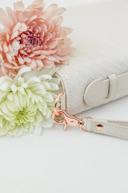 (Wholesale) Weave Bible Case, Crossbody PEARL