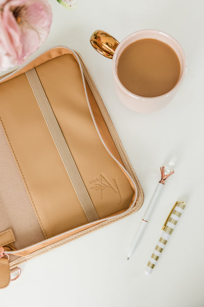 Caramel Weave Bible Case, Crossbody, Caramel