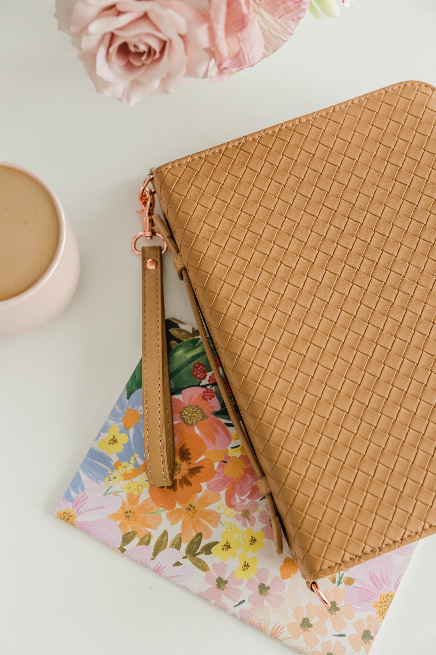 Caramel Weave Bible Case, Crossbody, Caramel