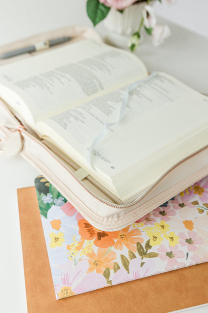 (Wholesale) Weave Bible Case, Crossbody PEARL