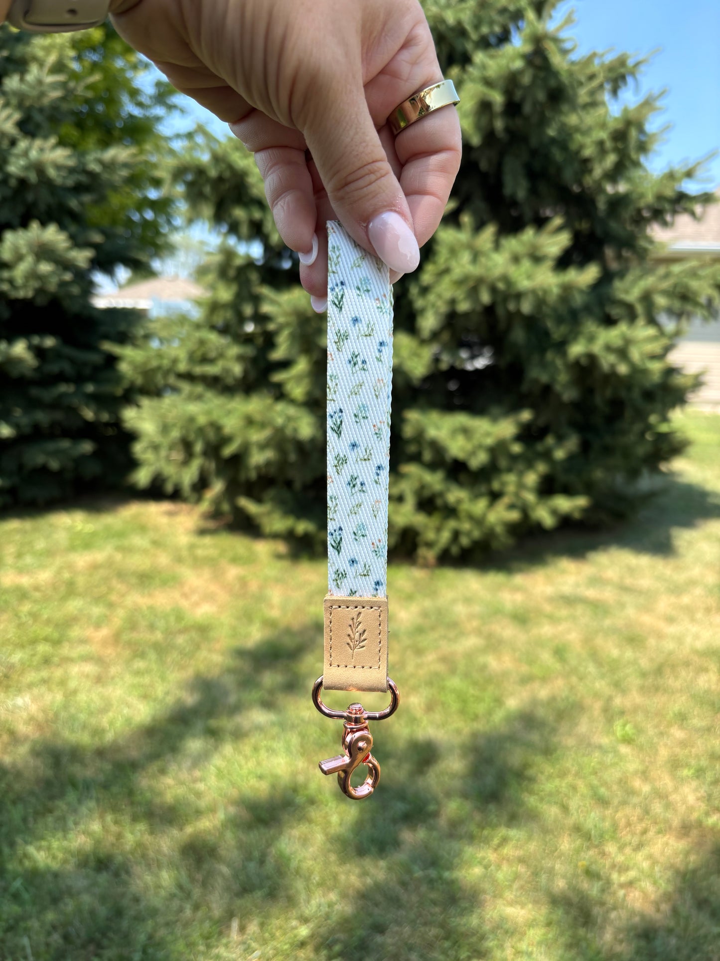 (Wholesale) Wristlet Keychain Prairie Meadow