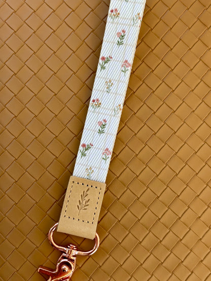 (Wholesale) Wristlet Keychain Picnic Bloom
