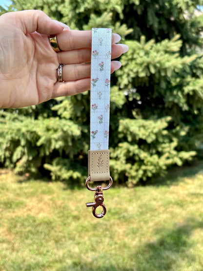 (Wholesale) Wristlet Keychain Picnic Bloom