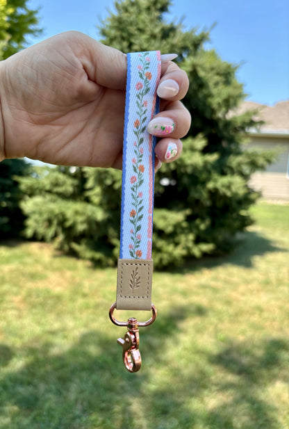 (Wholesale) Wristlet Keychain Ribbon Rose