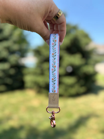 (Wholesale) Wristlet Keychain Ribbon Rose