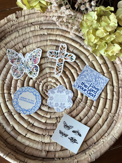 Faith & Scripture Sticker Bundle – Christian Stickers Bundle for Bible Journals, Laptop & Gifts