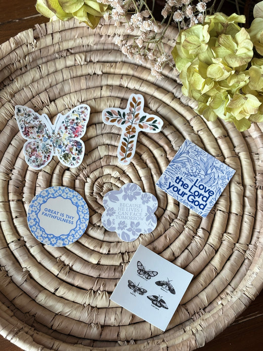 Faith & Scripture Sticker Bundle – Christian Stickers Bundle for Bible Journals, Laptop & Gifts